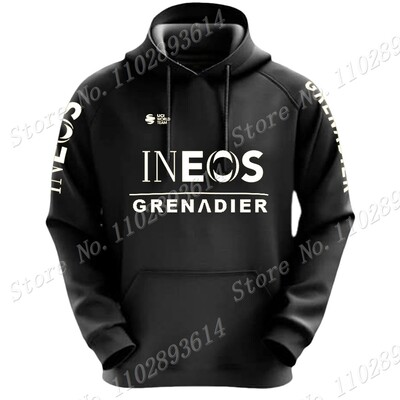 Golden Ineos Grenadier 2023 Team Hoodie Vyriški laisvalaikio megztiniai Rudens žiemos megztiniai Dviratininko drabužiai Medžiaga Gatvės apranga Sportinė apranga