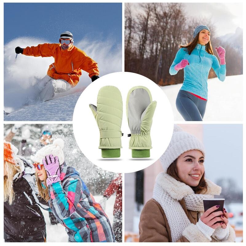 1 par zimskih ženskih toplih rukavica Termalne tople skijaške rukavice Mekane udobne zaštitne navlake za ruke za skijaške sportove na otvorenom