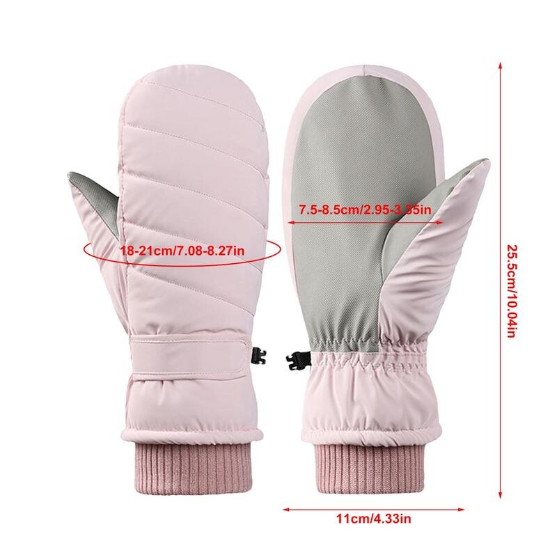 1 par zimskih ženskih toplih rukavica Termalne tople skijaške rukavice Mekane udobne zaštitne navlake za ruke za skijaške sportove na otvorenom