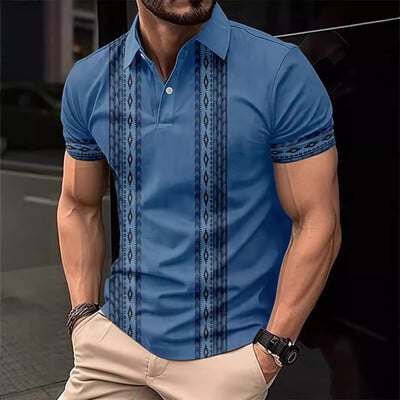 Ανδρικό καλοκαιρινό κοντομάνικο μπλουζάκι πόλο πέτο Oversize Μπλουζάκι πόλο Αθλητικά Ανδρικά ρούχα Ανδρικά μπλουζάκια πόλο γραφείου