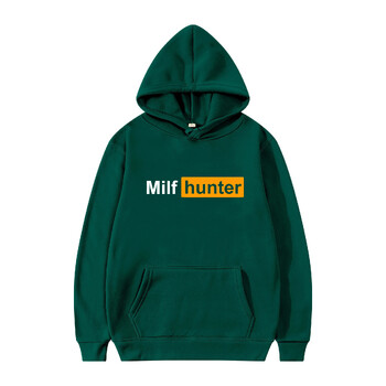 Мъжки пуловери с качулка Milf Hunter Print Fleece Ежедневни суичъри Спортно облекло Дамски хип-хоп Streetwear Тренировка Пуловери за упражнения