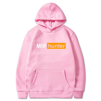 Muški puloveri s kapuljačom Milf Hunter Print Fleece Ležerne majice Sportska odjeća Ženska hip hop ulična odjeća Džemperi za vježbanje