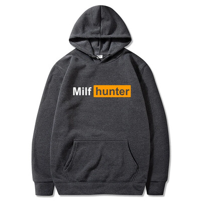 Muški puloveri s kapuljačom Milf Hunter Print Fleece Ležerne majice Sportska odjeća Ženska hip hop ulična odjeća Džemperi za vježbanje