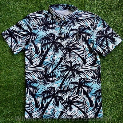 Ανδρικό καλοκαιρινό πουκάμισο γκολφ κοντό μανίκι Quick Dry αναπνέον Casual αθλητικό πουκάμισο Άγριο πουκάμισο Popsicle Tops F1 Αγωνιστικά ρούχα