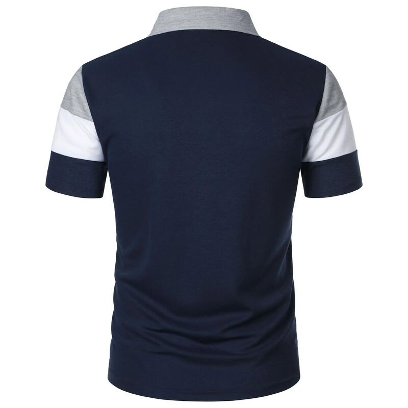 Ljetne polo majice s prugama u kontrastnoj boji Muške ležerne polo majice za sportske treninge Muške sportske odjeće kratkih rukava na revere Dnevne majice