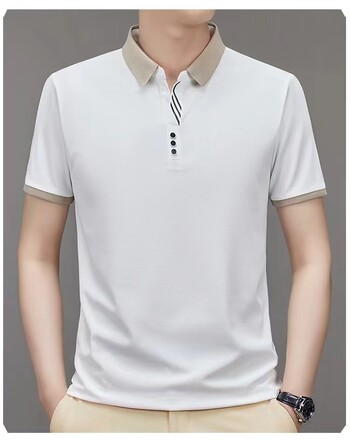 Мъжко POLO с къс ръкав Business Casual Pelf Fashion Polo Summer Popular T-shirt Golf Мъжко поло горнище