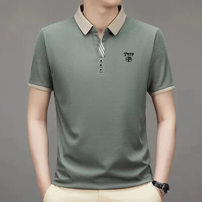 Férfi rövid ujjú POLO Business Casual Pelf Fashion Polo Nyáron Népszerű póló Golf Férfi Polo Top