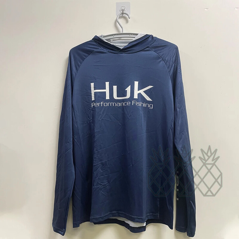 HUK majice s kapuljačom za ribolov Muškarci Majice dugih rukava s UV zaštitom za ribolov Nosite UPF 50 majicu kratkih rukava s kratkim rukavima Ljeto