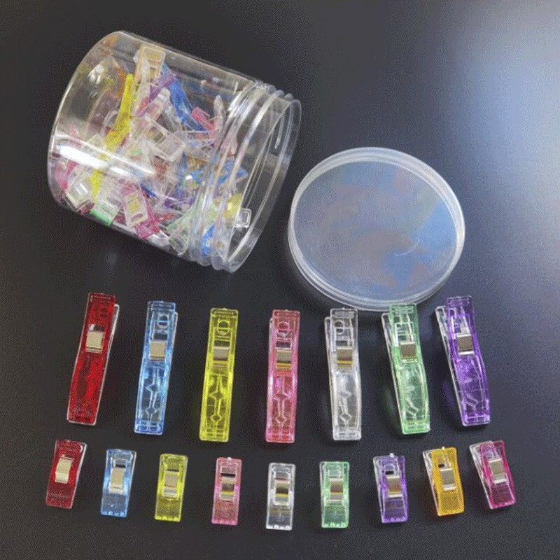 50GAB Apmales saspraudes plastmasas saspraudes savārstījums šūšanas klipsis skalas klipsis plakanā galviņā fiksēta klipša krāsa