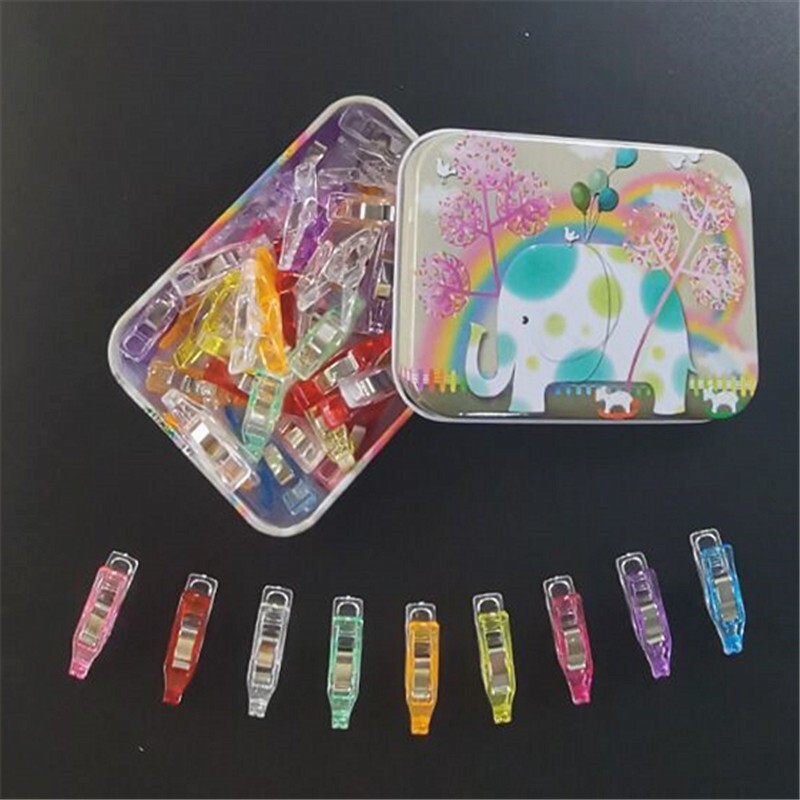 50GAB Apmales saspraudes plastmasas saspraudes savārstījums šūšanas klipsis skalas klipsis plakanā galviņā fiksēta klipša krāsa