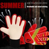 Детски футболни вратарски ръкавици Дишащи тренировъчни неплъзгащи се латексови ръкавици Защита на пръстите на вратата Удебелени ръкавици Професионална ръкавица