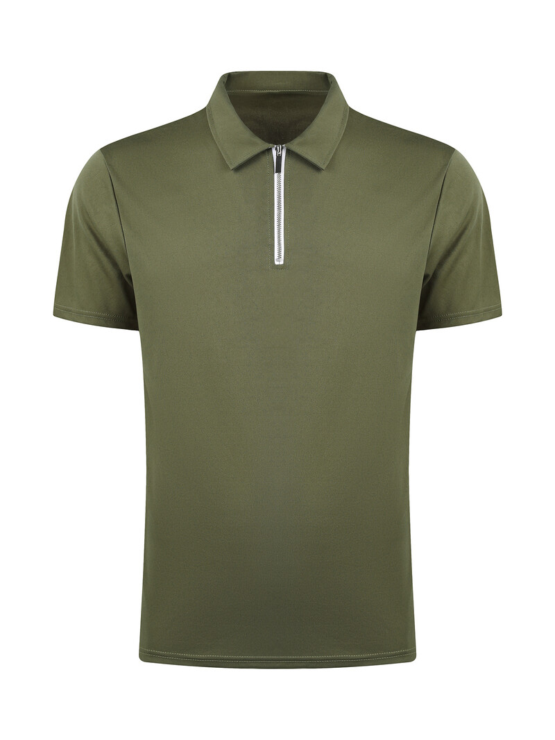 Vasaras vīriešu gaišs vienkrāsains zemu taustiņu rāvējslēdzēja čības POLO krekls S-5XL