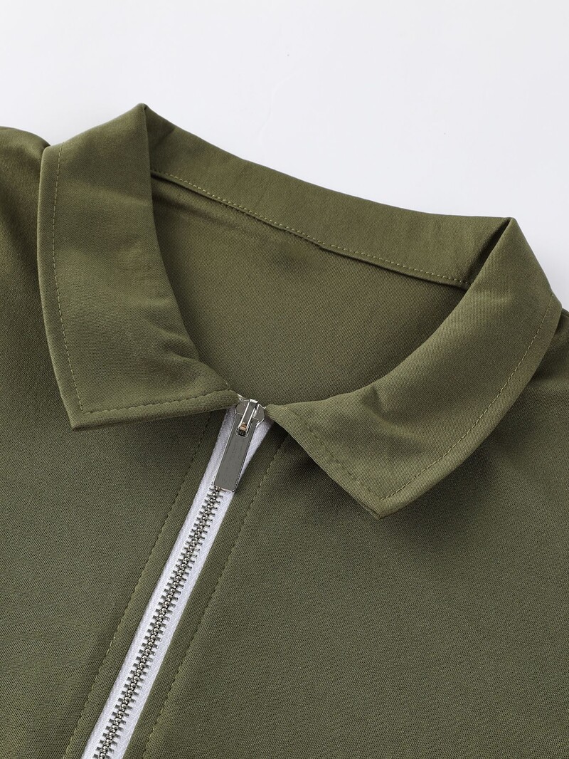 Vasaras vīriešu gaišs vienkrāsains zemu taustiņu rāvējslēdzēja čības POLO krekls S-5XL