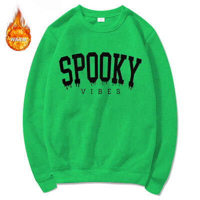 Halloweenske grafické mikiny s okrúhlym výstrihom pre mužov a ženy, jesenné teplé flísové podšívky, pulóvre, atletické ležérne voľné strihy