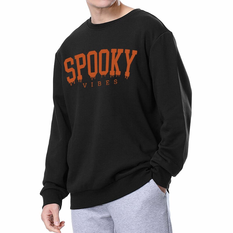 Halloweenske grafické mikiny s okrúhlym výstrihom pre mužov a ženy, jesenné teplé flísové podšívky, pulóvre, atletické ležérne voľné strihy