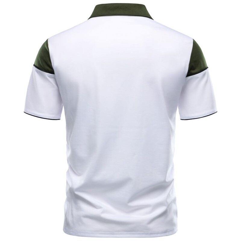 Muška polo majica s odgovarajućim bojama i gumbima Regular kroja Ležerni stil kratkih rukava za muškarce Svakodnevna odjeća za tjelovježbu Muška polo majica