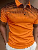 Ležerna muška ljetna unikatna, visokokvalitetna, točkasta polo majica s reverima, kratkih rukava i otisnutim uličnim printom, dnevna sportska polo majica