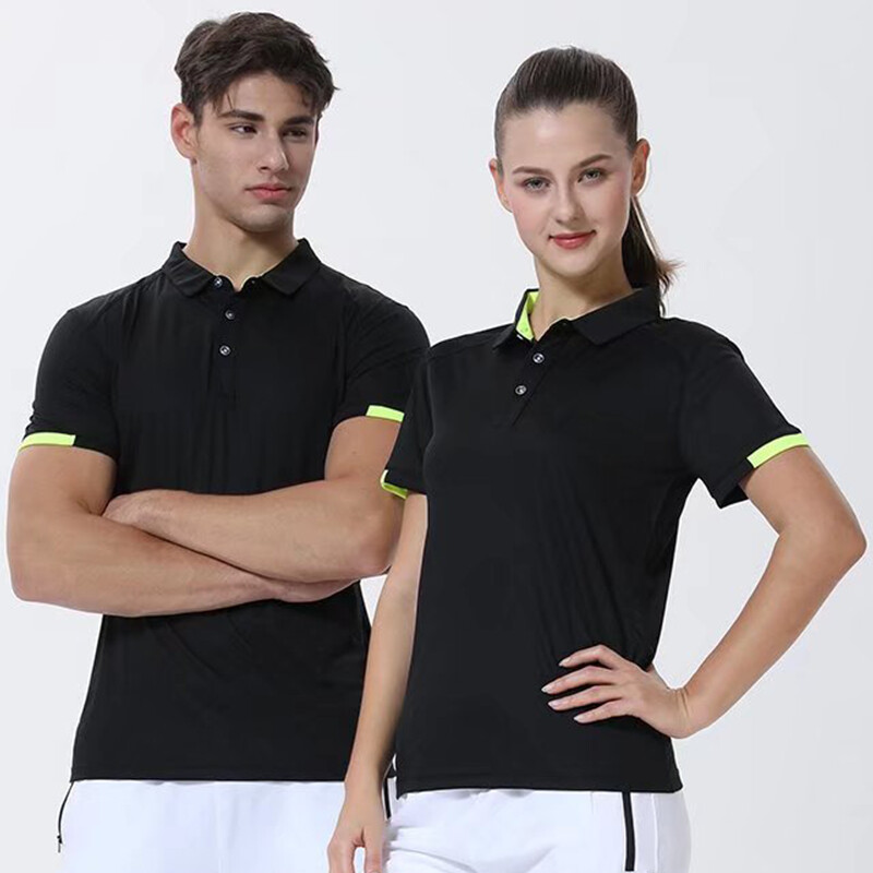 Бързосъхнеща поло с къси ръкави дишаща ежедневна мъжка и дамска поло джогинг спорт на открито фитнес поло горнище