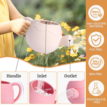 TYRY.HU Sprinkler Watering Can Cute Cartoon Garden Kids Home Λουλούδια σιλικόνης Μπουκάλι παραλίας Σπρέι μπάνιου Παιχνίδι Πρώιμη εκπαίδευση