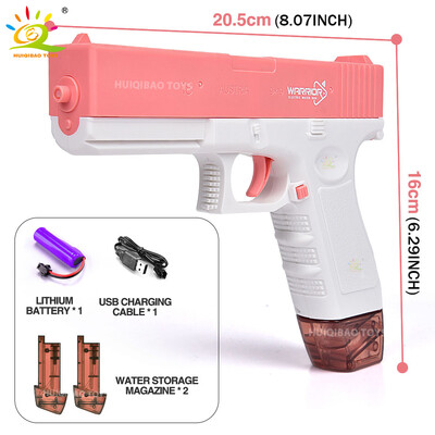 HUIQIBAO vodeni pištolj Električni pištolj Glock Igra pucanja Zabavna paljba Ljeto Vanjska Borba na plaži Fantastične igračke za djecu Poklon