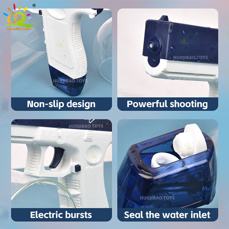 HUIQIBAO vodeni pištolj Električni pištolj Glock Igra pucanja Zabavna paljba Ljeto Vanjska Borba na plaži Fantastične igračke za djecu Poklon