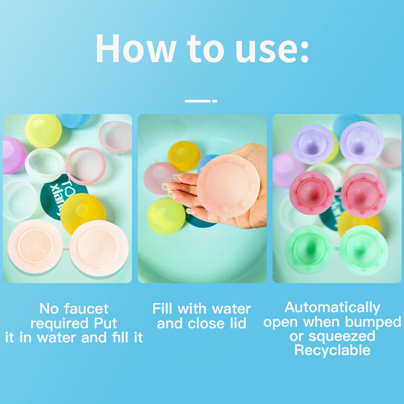 Vodeni baloni za višekratnu upotrebu, igračke, brzo punjenje, samozatvarajuća vodena bomba za ljetne igre, dječje, odrasle, aktivnosti na otvorenom, igračke, darovi