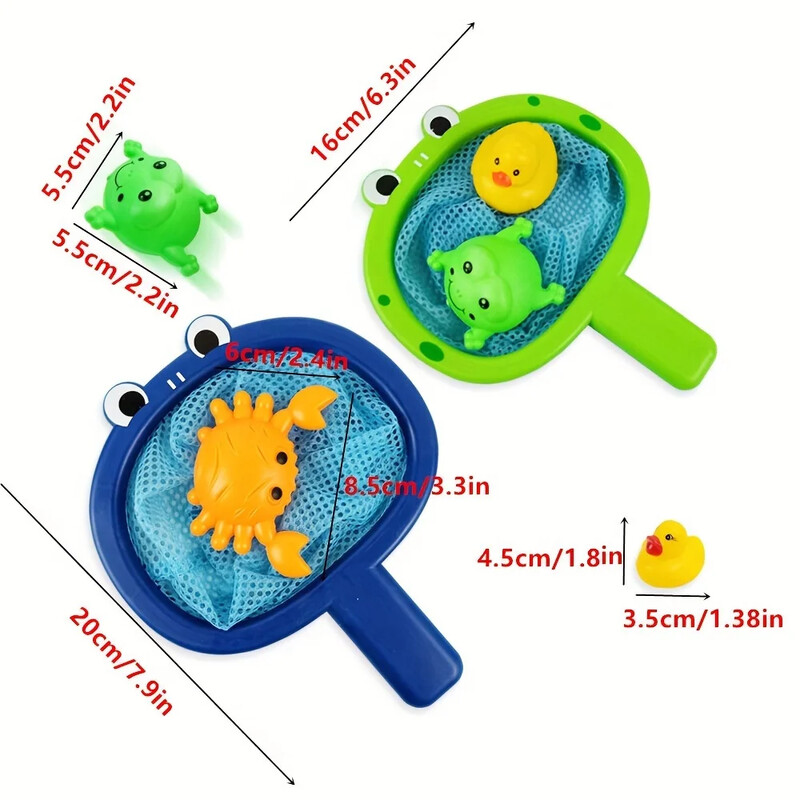 1 set igračaka za igranje s vodom za plivanje slatka zabavna mreža za ribolov, igračka za kupanje za životinje za igranje s vodom
