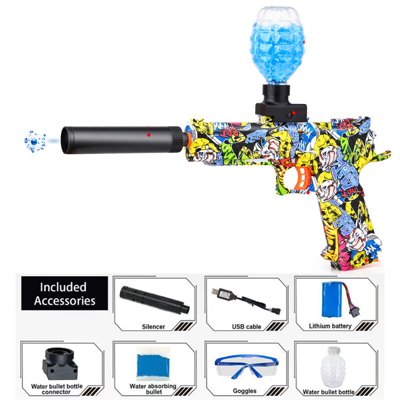 Copii Jucărie în aer liber Pistol electric cu gel Minge de apă Pistole de glonț Joacă de vară Trage în apă Joc interactiv de petrecere Copii Adulti