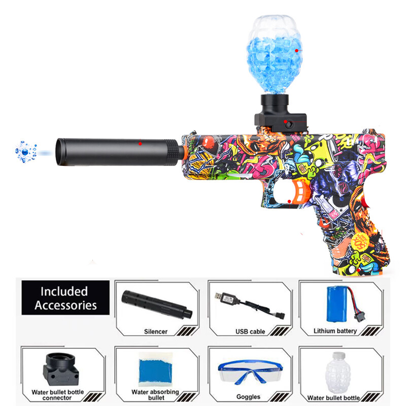 Copii Jucărie în aer liber Pistol electric cu gel Minge de apă Pistole de glonț Joacă de vară Trage în apă Joc interactiv de petrecere Copii Adulti