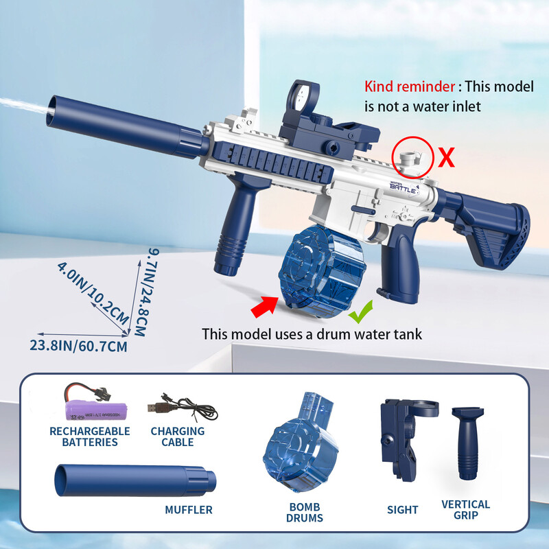Nová vodná pištoľ, elektrická pištoľ Glock, streľba, plne automatická, letná pláž, vonkajšia zábavná hračka pre deti, chlapcov, dievčatá, dospelých, darček