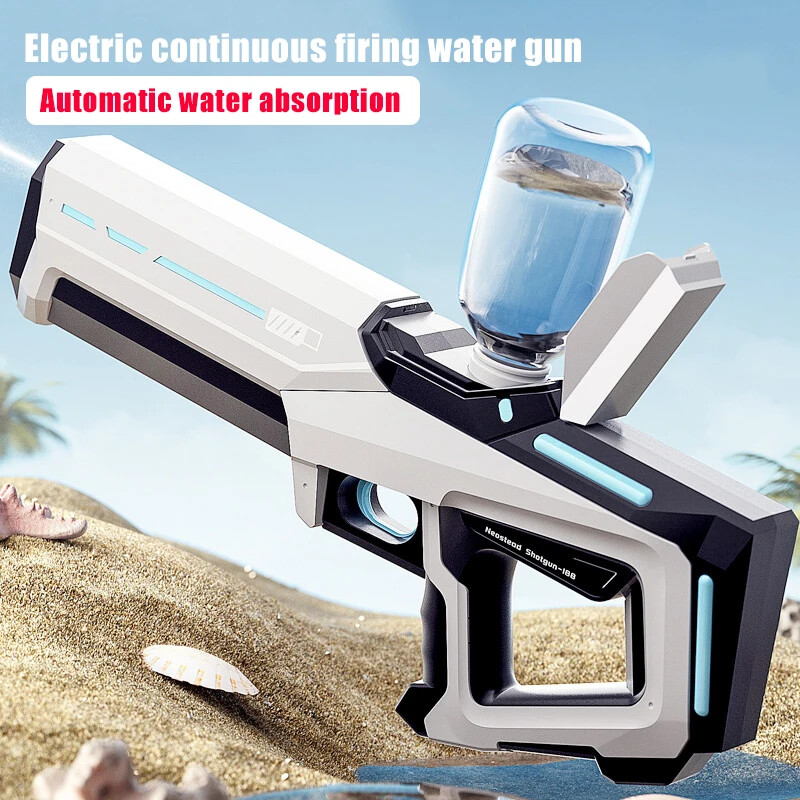 Električni vodeni pištolji za odrasle Snažni brizgaljke Automatsko usisavanje vode Puhači za vodu Ljetne igračke za plažu na otvorenom za dječake Poklon za djecu