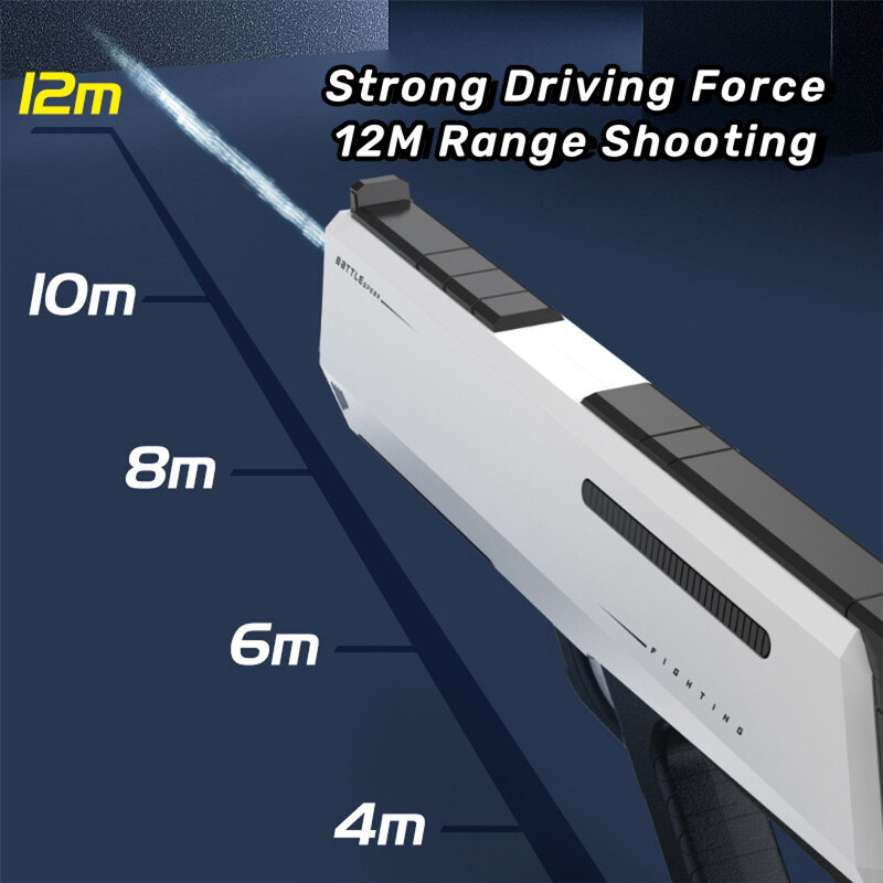 Pistolă electrică cu apă pentru copii Pistoale cu stropire complet automată cu absorbție de apă Blaster cu apă Jucării de vară în aer liber Jucării pentru piscină