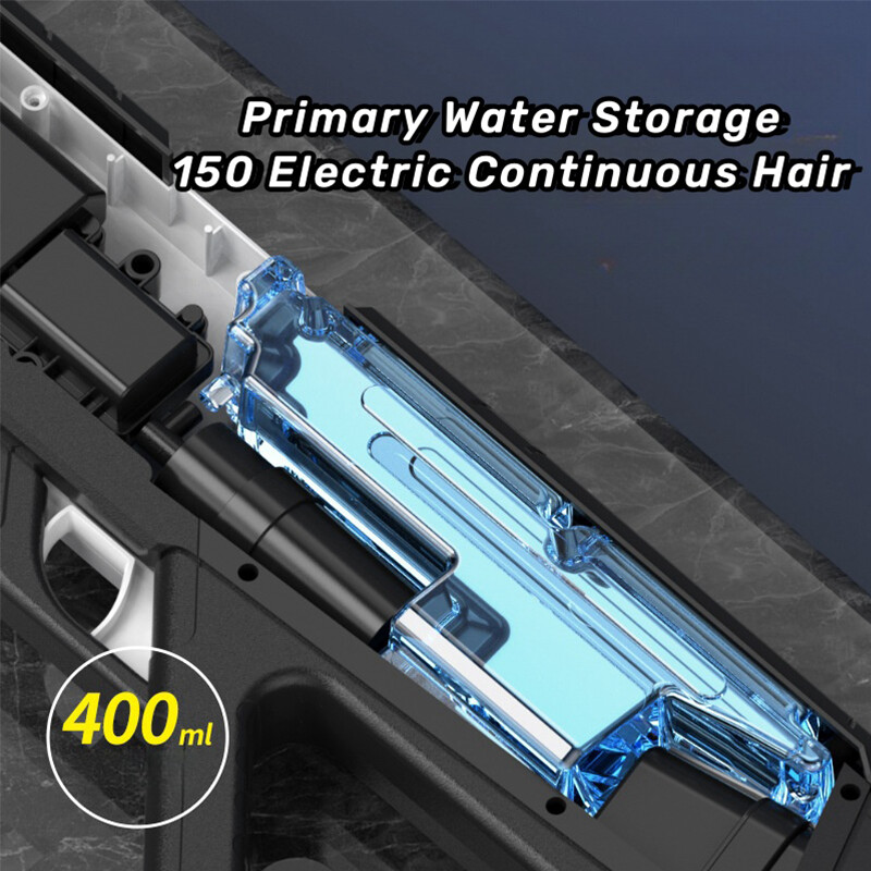 Pistolă electrică cu apă pentru copii Pistoale cu stropire complet automată cu absorbție de apă Blaster cu apă Jucării de vară în aer liber Jucării pentru piscină
