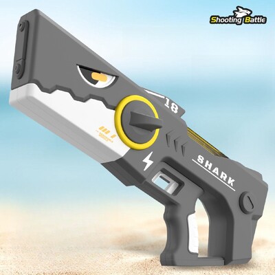 Električni pištolj za vodu, igračka za djecu, morski pas, automatska apsorpcija, pištolj za neprekidno prskanje, punjiva baterija, ljetna igra na otvorenom za djecu