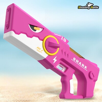Električni pištolj za vodu, igračka za djecu, morski pas, automatska apsorpcija, pištolj za neprekidno prskanje, punjiva baterija, ljetna igra na otvorenom za djecu