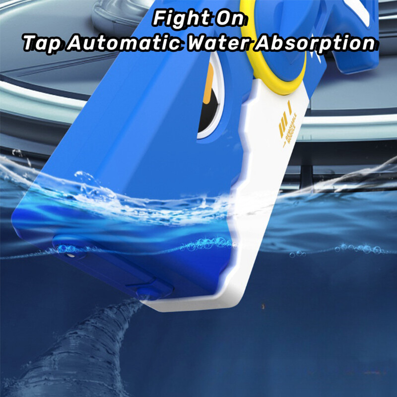 Električni pištolj za vodu, igračka za djecu, morski pas, automatska apsorpcija, pištolj za neprekidno prskanje, punjiva baterija, ljetna igra na otvorenom za djecu