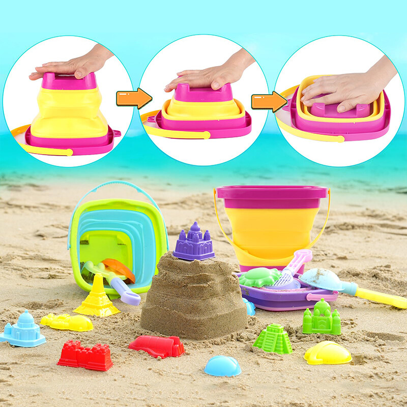 Djeca Ljeto Igračke za igranje pijeska Morska sklopiva kanta Lopata Vodeni pištolj Zabava na otvorenom starije od 3 godine Darovi za djecu TMZ