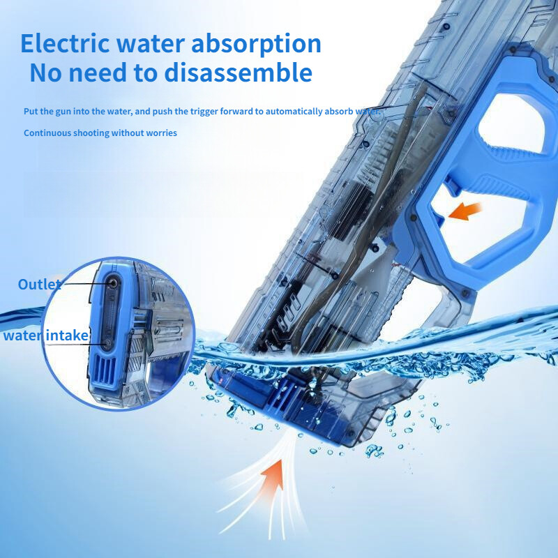 Dječji električni vodeni pištolj s velikim rasprskavajućim automatskim upijanjem vode Igre borbe na otvorenom Visokotlačni vodeni pištolji Igračke za djecu
