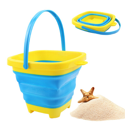 Πτυσσόμενος κάδος σιλικόνης Beach Toys Summer Sand Playing Outdoor Παιδικό Παιχνίδι Φορητός Πτυσσόμενος Κάδος Sandbox για παιδιά