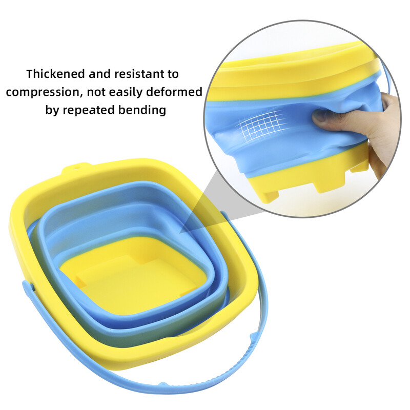 Sklopiva silikonska kanta Igračke za plažu Ljeto Igranje pijeska Igračke na otvorenom Dječja prijenosna sklopiva kanta za pješčanik za djecu