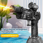 Ljeto Novi vodeni pištolj Potpuno automatski kontinuirani električni vodeni pištolj Svjetlo sa simuliranim senzorom plamena Alati za bazene velikog kapaciteta