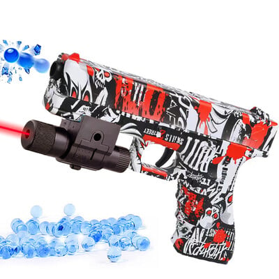 Εγχειρίδιο G17 Gel Blaster Toy Gun With Laser Soft Bullet Airsoft Pistol Outdoor Sports CS Game Weapon for Children Δώρο