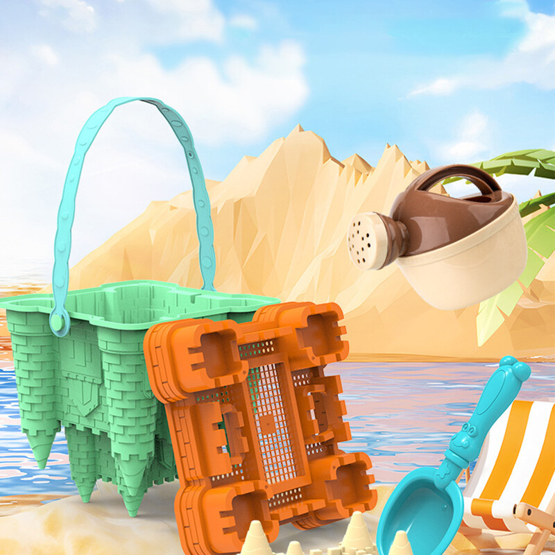 Dvorac na plaži Kanta za igranje Set s pijeskom Igračke Lopatica za pijesak Dječji ljetni hobiji Vodena zabava Igračke za plažu za djecu Obiteljske interaktivne igračke