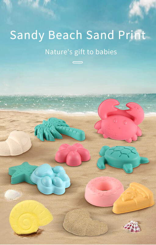 Igračka za plažu kalup za pijesak ispis pijeska obalni alat za kopanje pijeska dodaci pšenična slama krafna inženjersko vozilo 12-dijelni kombinati