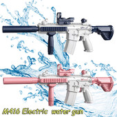 M416 Vodeni pištolj Ljetno pucanje na plaži Zabavna igračka na otvorenom Električni pištolj Igračka za pucanje Potpuno automatska za djecu Dječake Djevojčice Odrasli Poklon