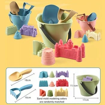 Baby Sand play Toys Beach Castle Mold Bucket Kids Outdoors Sandbox Sand Accessories Building Outdoor Kids Sand Toy Summer