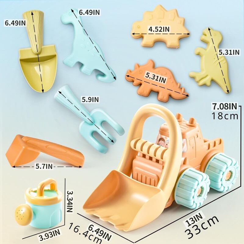 Sada hračiek na plážový piesok s autíčkom sklápačom pre batoľatá, detské vonkajšie vedrá na hranie, lopaty na piesok, sady zvieracích foriem, hračky na pieskovisko