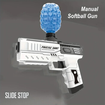 Χειροκίνητο Gel Ball Blaster, Soft Bullet Foam Blasters Toy Gun, Splat Gun Cool Gift (Μαύρο και άσπρο)