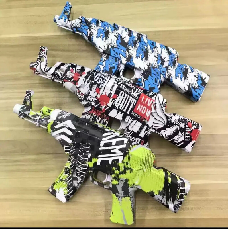 Jucării pentru copii cu pistol cu gel electric, baloane cu apă, pistoale cu aerograf, luptă CS, jocuri în aer liber, jucării cu arme false Airsoft, AK-47