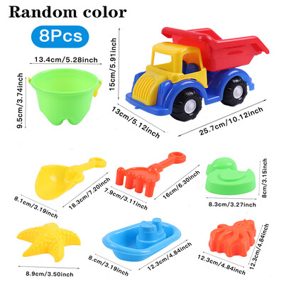 Dječji set igračaka za plažu roditelj-dijete Ljetne igre na otvorenom za djecu koja se igraju u vodi i pijesku s kantom za pijesak Automobil Lopata za plažu
